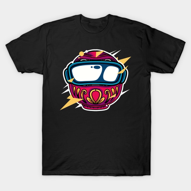 Daruma Doll Bodhidharma Virtual Reality VR Gamer T-Shirt by Alex21